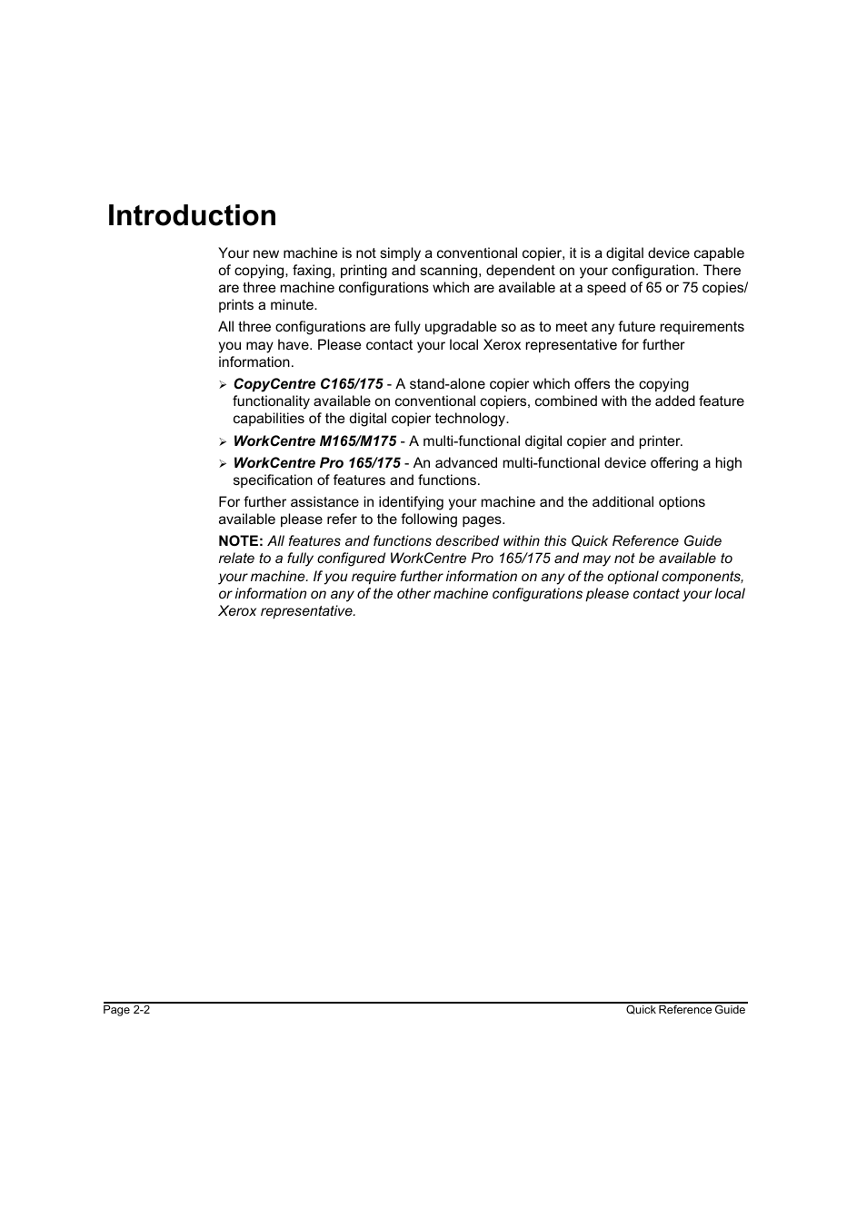 Introduction, Introduction -2 | Xerox WorkCentre M165-M175-3093 User Manual | Page 26 / 196