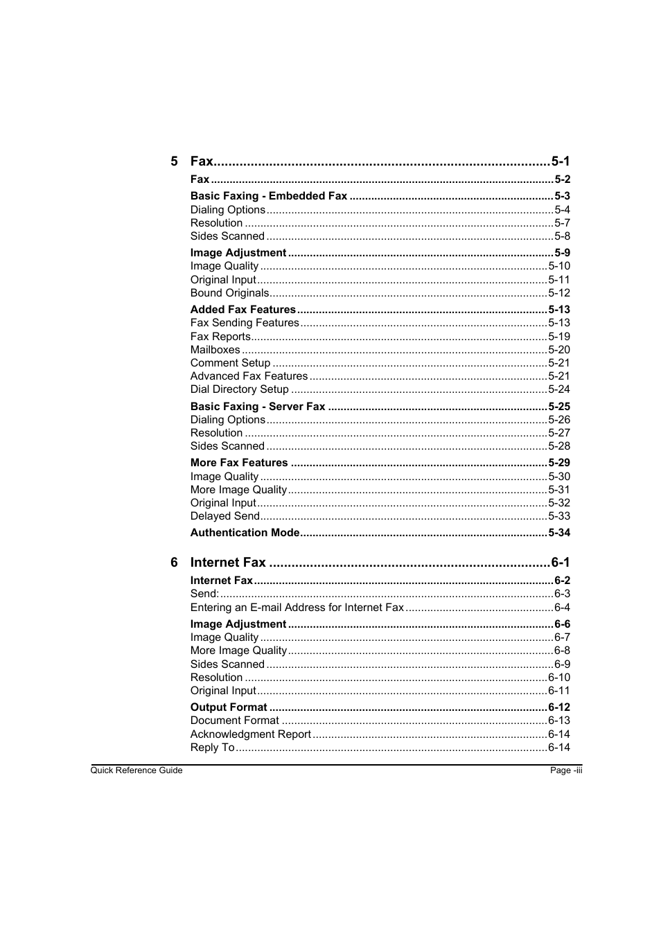 5 fax -1, 6 internet fax -1 | Xerox WorkCentre M165-M175-3093 User Manual | Page 5 / 196