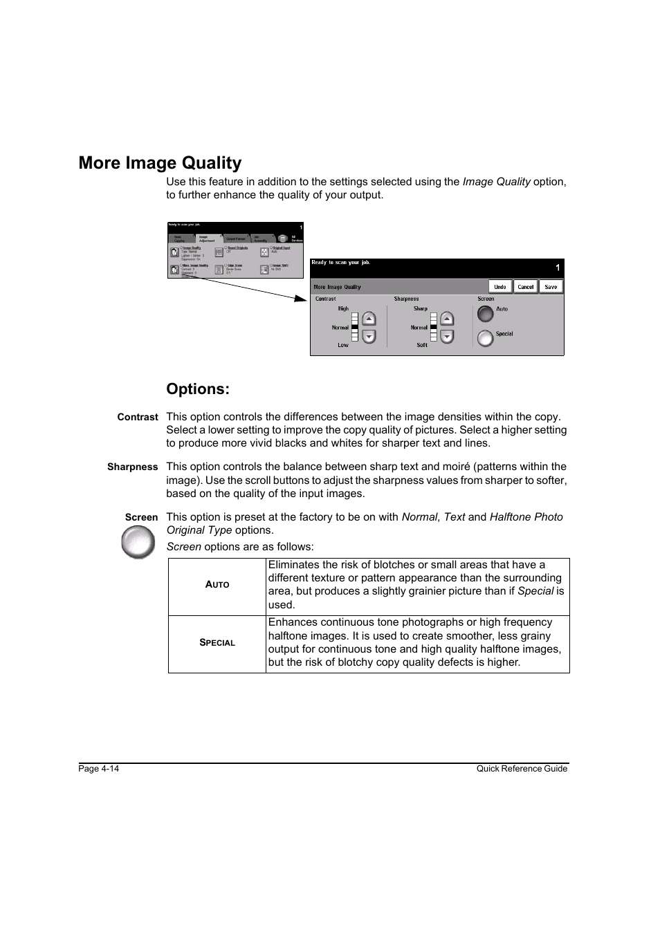 More image quality, Options, More image quality -14 | Xerox WorkCentre M165-M175-3093 User Manual | Page 62 / 196