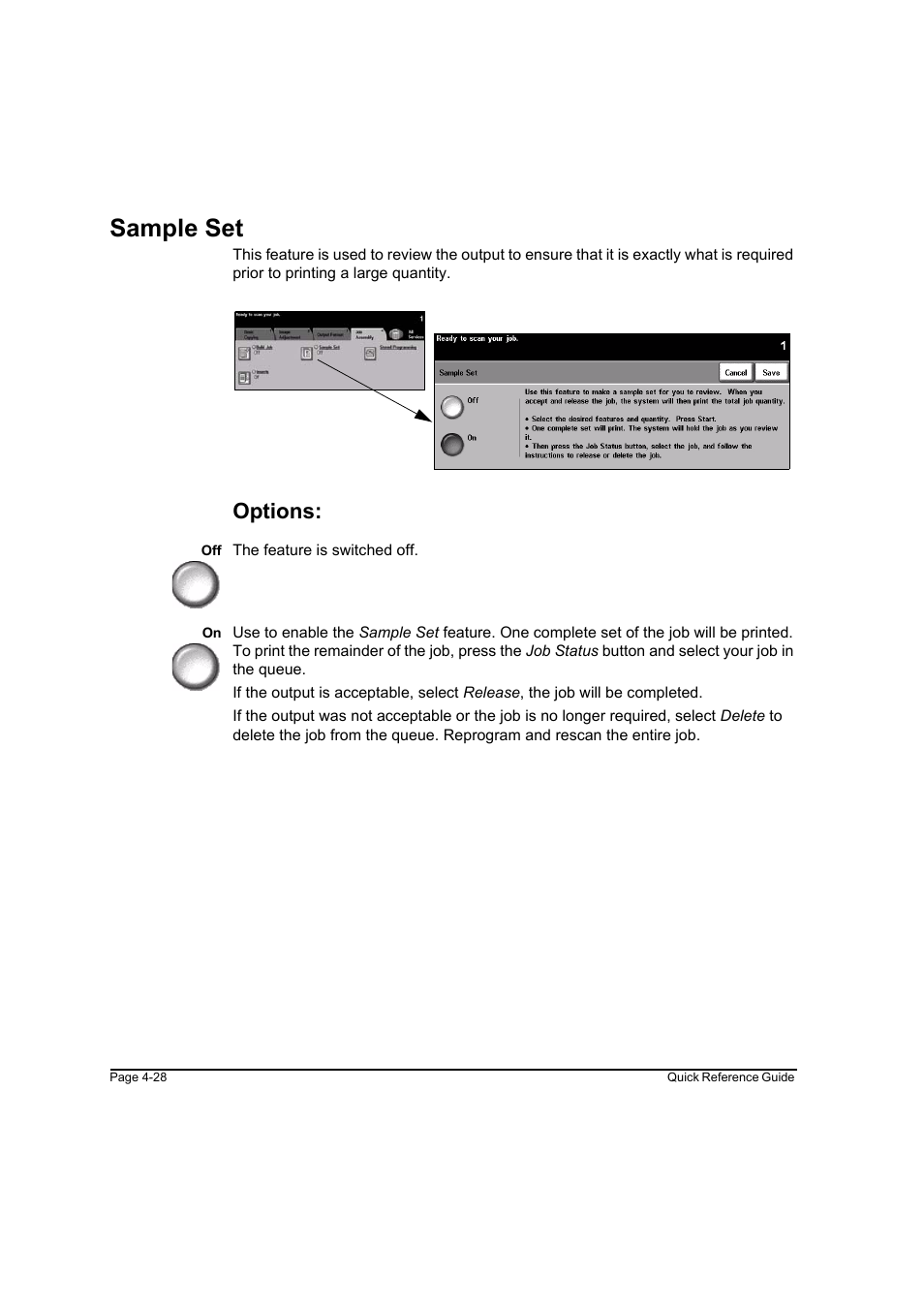 Sample set, Options, Sample set -28 | Xerox WorkCentre M165-M175-3093 User Manual | Page 76 / 196