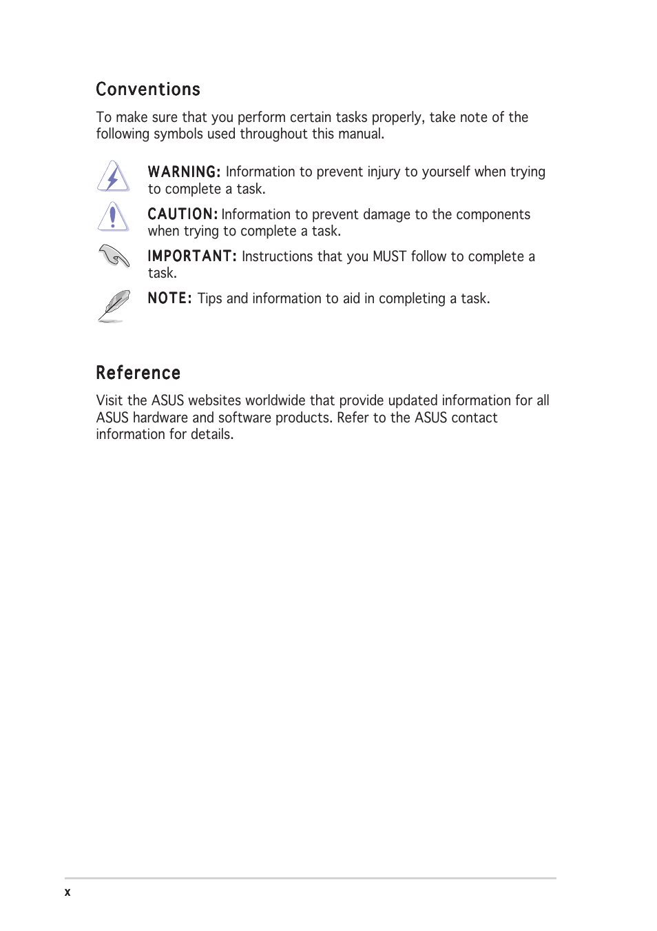 Asus TW510-E2 User Manual | Page 10 / 162