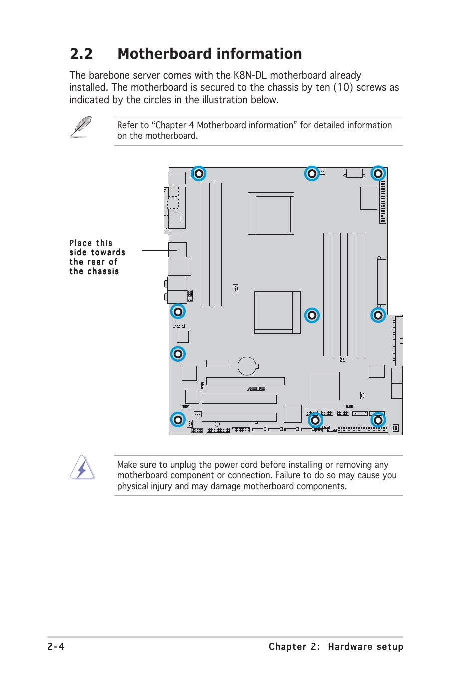 2 motherboard information | Asus TW510-E2 User Manual | Page 22 / 162