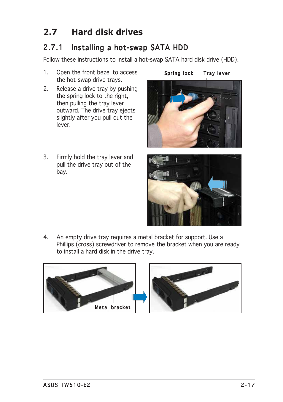 7 hard disk drives | Asus TW510-E2 User Manual | Page 35 / 162