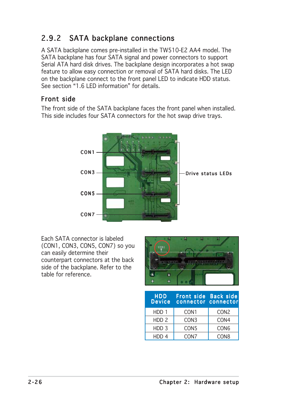 Front side | Asus TW510-E2 User Manual | Page 44 / 162