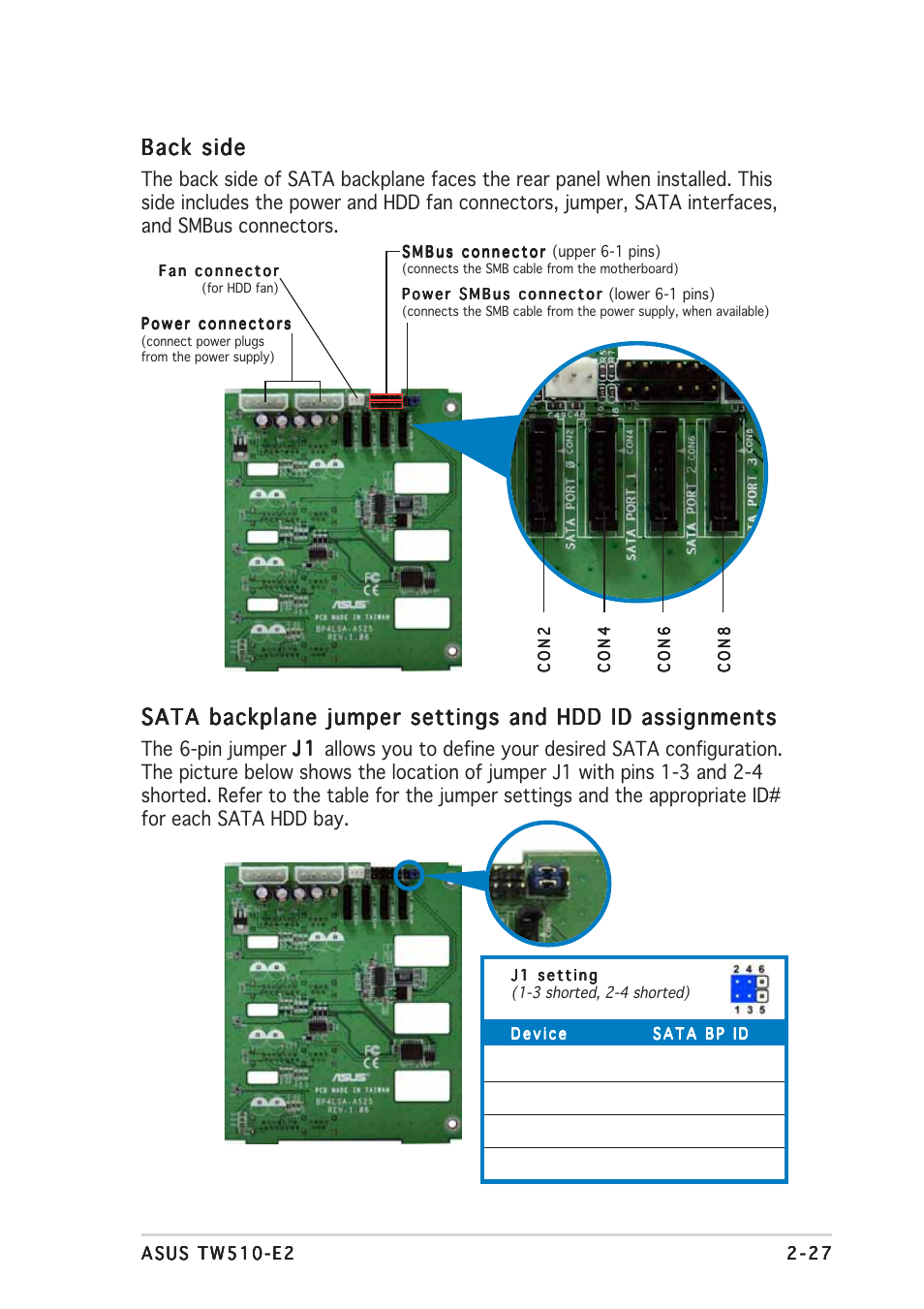 Back side | Asus TW510-E2 User Manual | Page 45 / 162