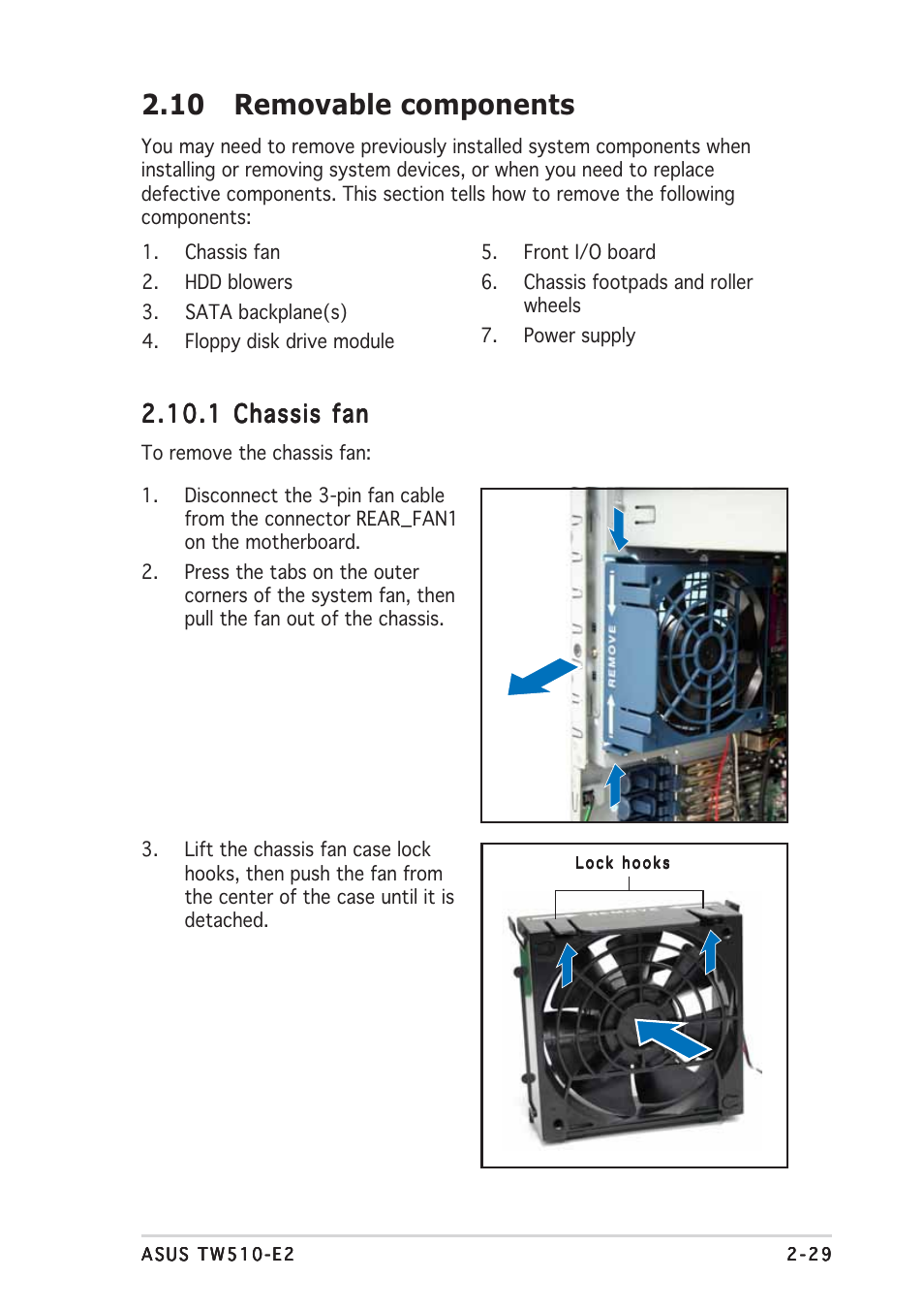 10 removable components | Asus TW510-E2 User Manual | Page 47 / 162