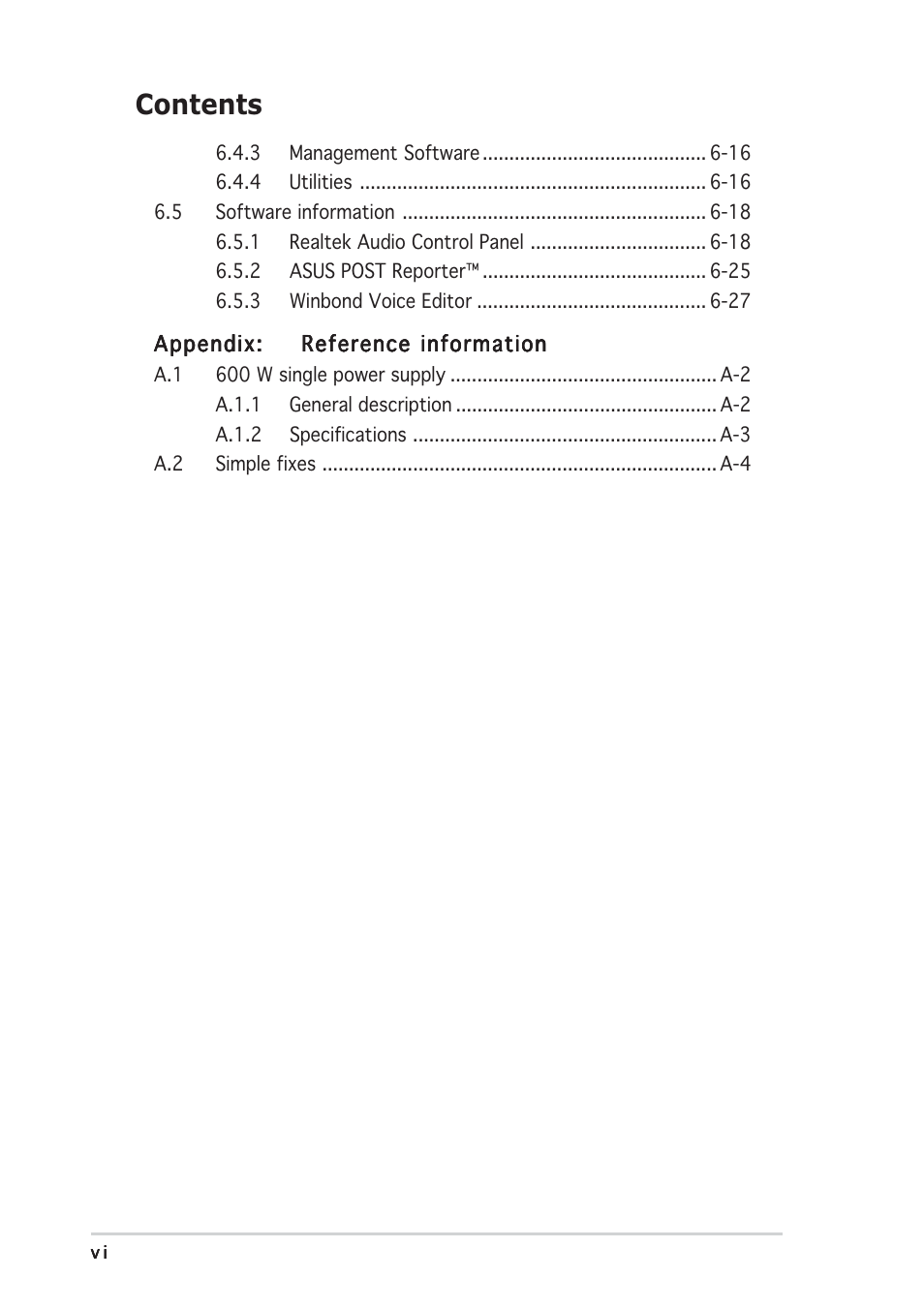 Asus TW510-E2 User Manual | Page 6 / 162