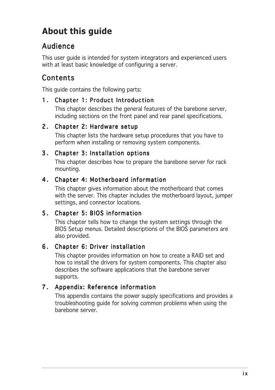 Asus TW510-E2 User Manual | Page 9 / 162