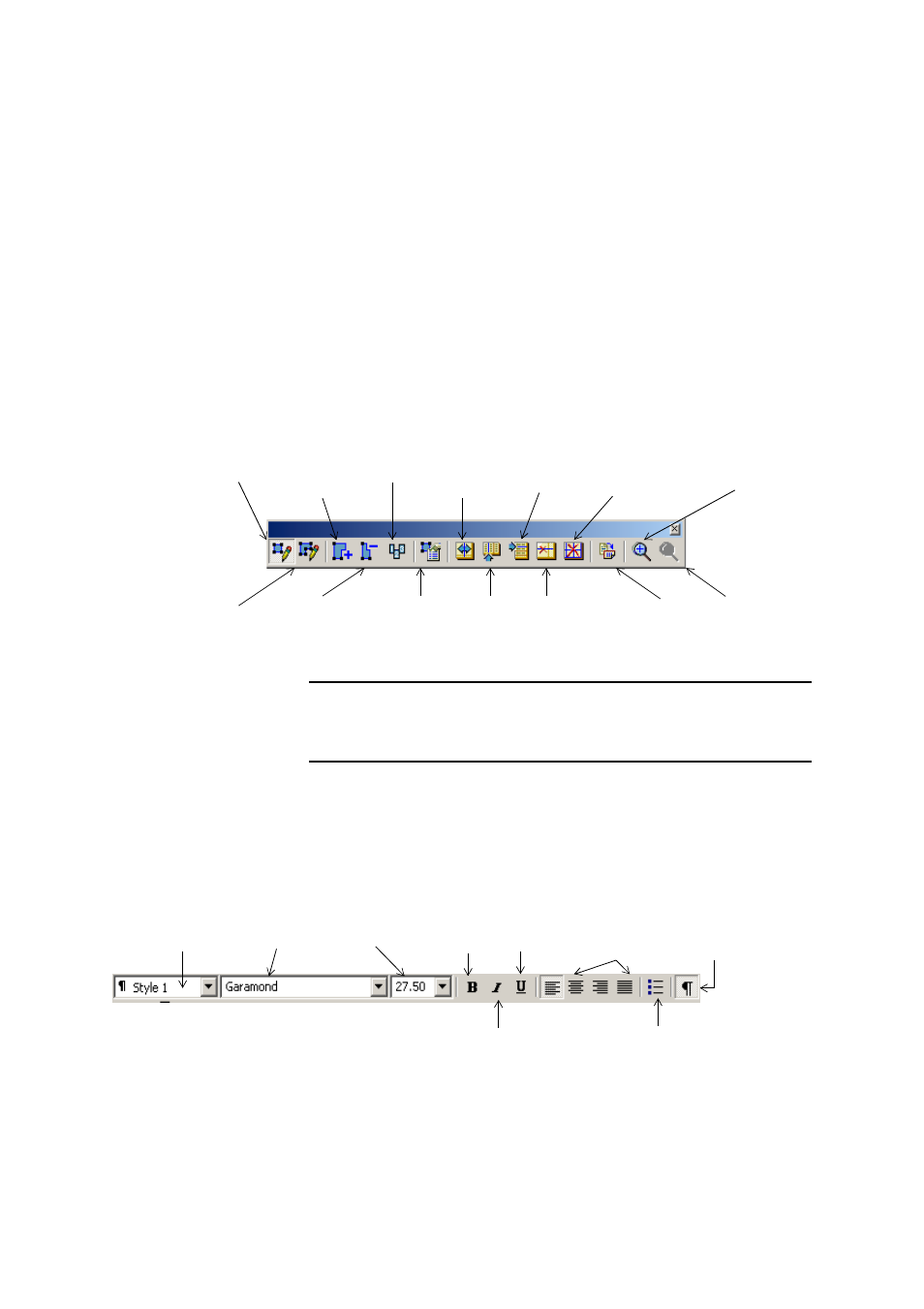 The image toolbar, The formatting toolbar | Xerox WorkCentre PE16-i-3113 User Manual | Page 26 / 96