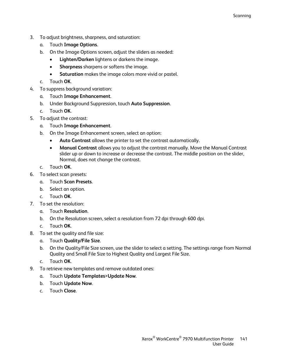 Xerox WorkCentre 7970-3795 User Manual | Page 141 / 316