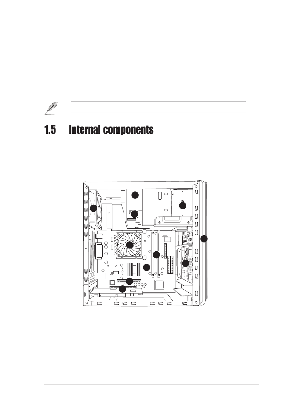 5 internal components | Asus Terminator 2 Barebone System T2-R User Manual | Page 19 / 120