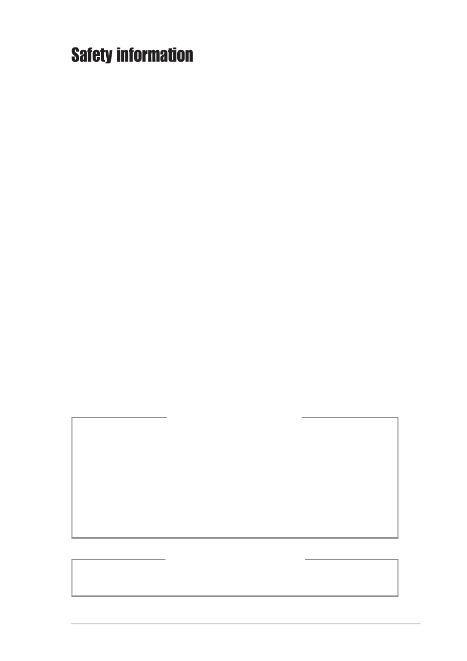 Safety information, Electrical safety, Operation safety | Class 1 laser product | Asus Terminator 2 Barebone System T2-R User Manual | Page 7 / 120