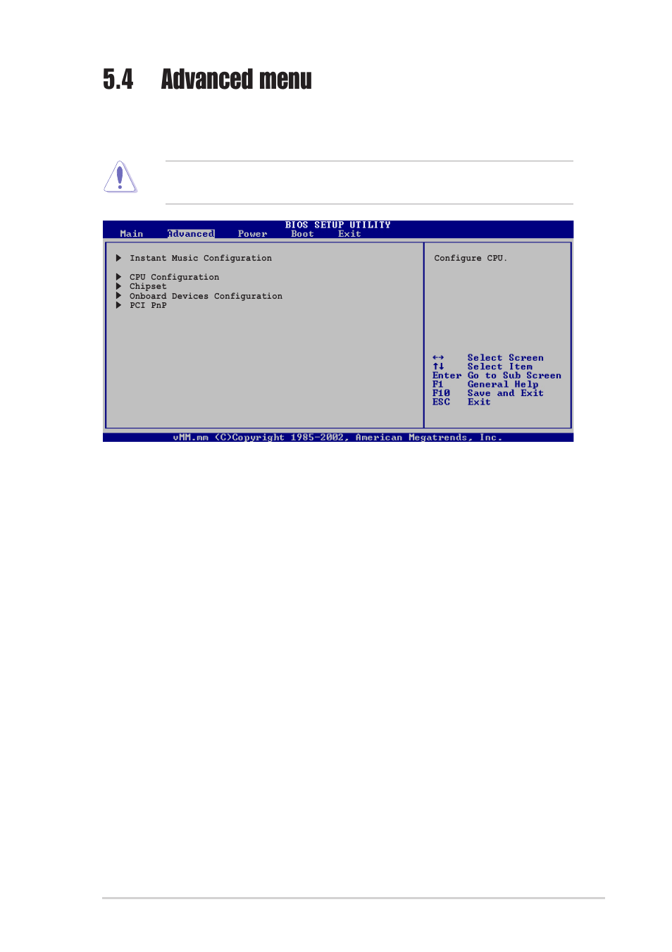 4 advanced menu | Asus Terminator 2 Barebone System T2-R User Manual | Page 97 / 120