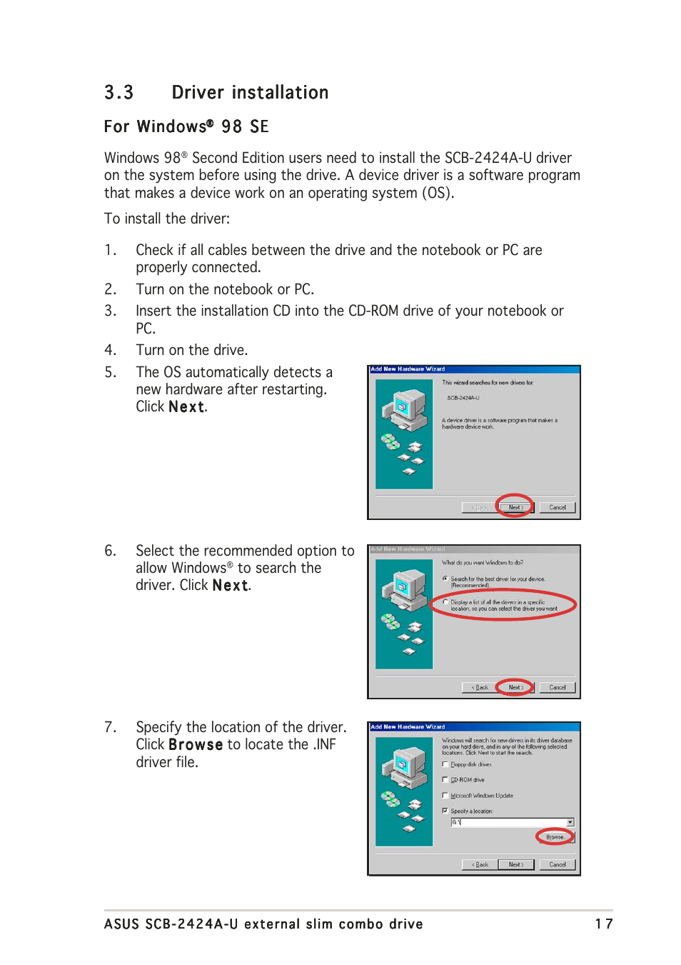 Asus External Slim Combo Drive SCB-2424A-U User Manual | Page 17 / 28