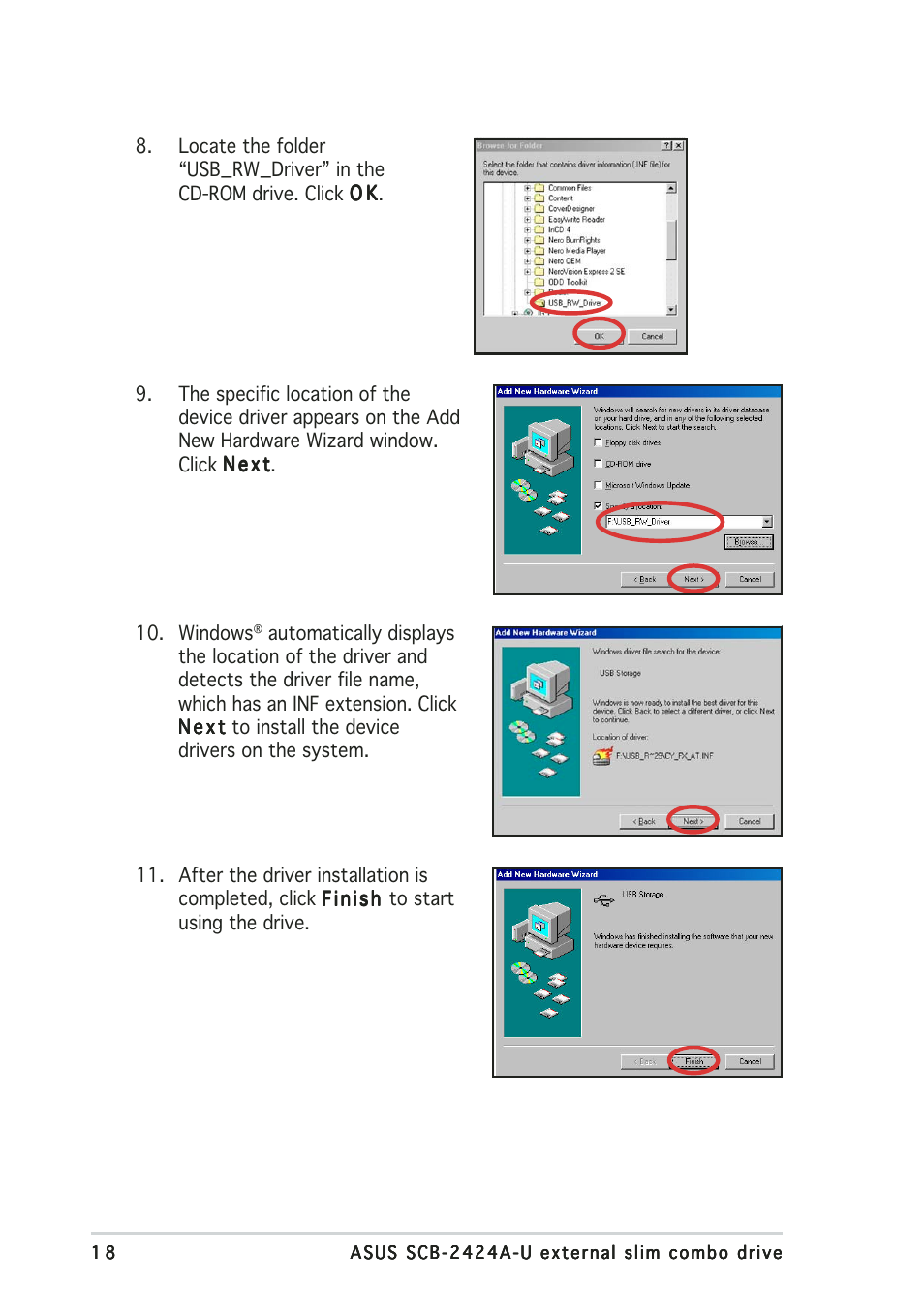 Asus External Slim Combo Drive SCB-2424A-U User Manual | Page 18 / 28