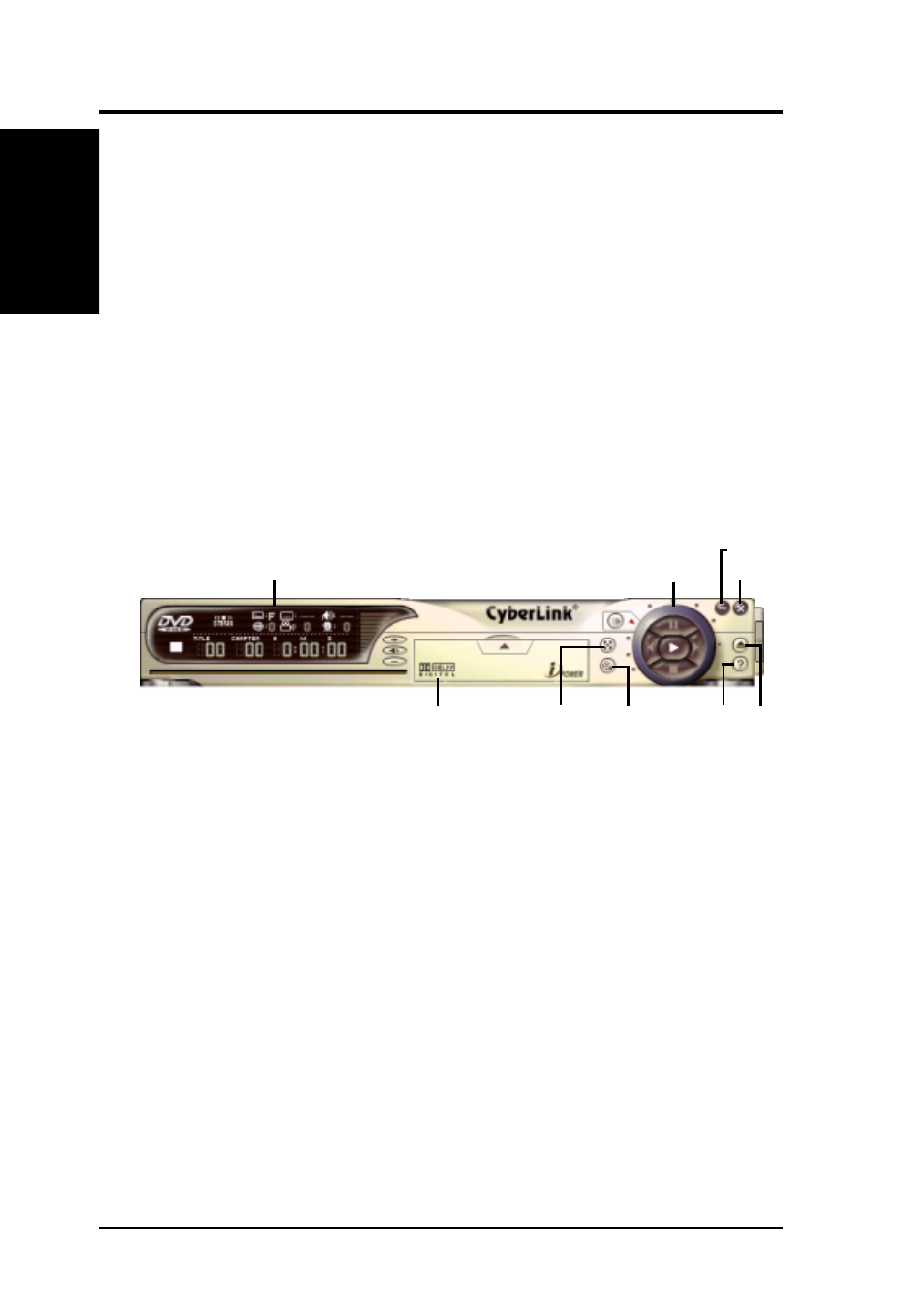 Software reference, 5 cyberlink powerdvd, 1 starting cyberlink powerdvd | 2 cyberlink powerdvd user interface | Asus 850 ATX P4T User Manual | Page 108 / 120