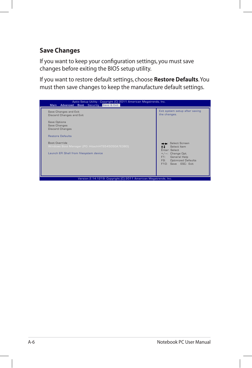 Save changes | Asus E7165 User Manual | Page 64 / 98
