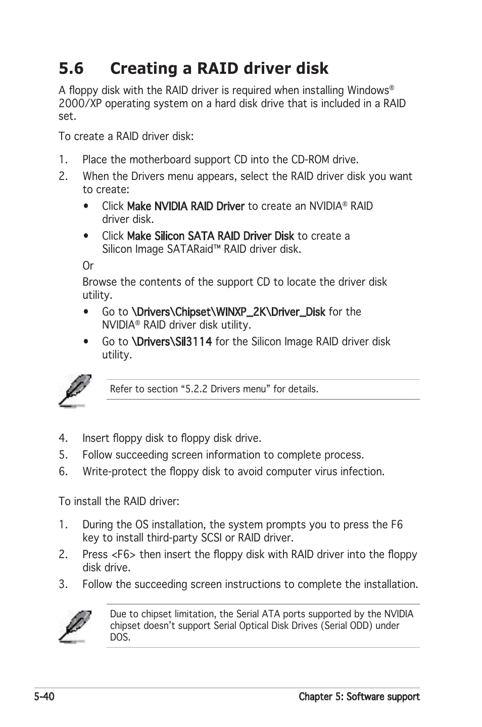 6 creating a raid driver disk | Asus Motherboard A8N-SLI Premium User Manual | Page 158 / 182