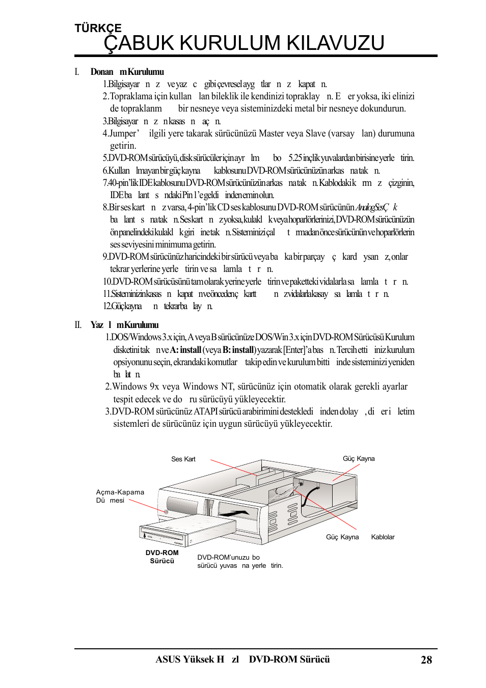 Çabuk kurulum kilavuzu | Asus E976 User Manual | Page 28 / 30