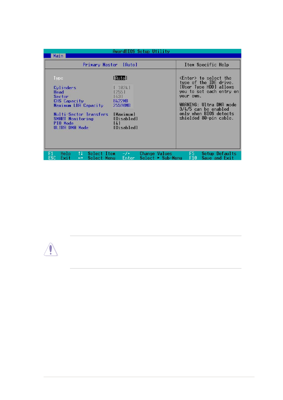 1 primary and secondary master/slave | Asus A7S333 User Manual | Page 67 / 126