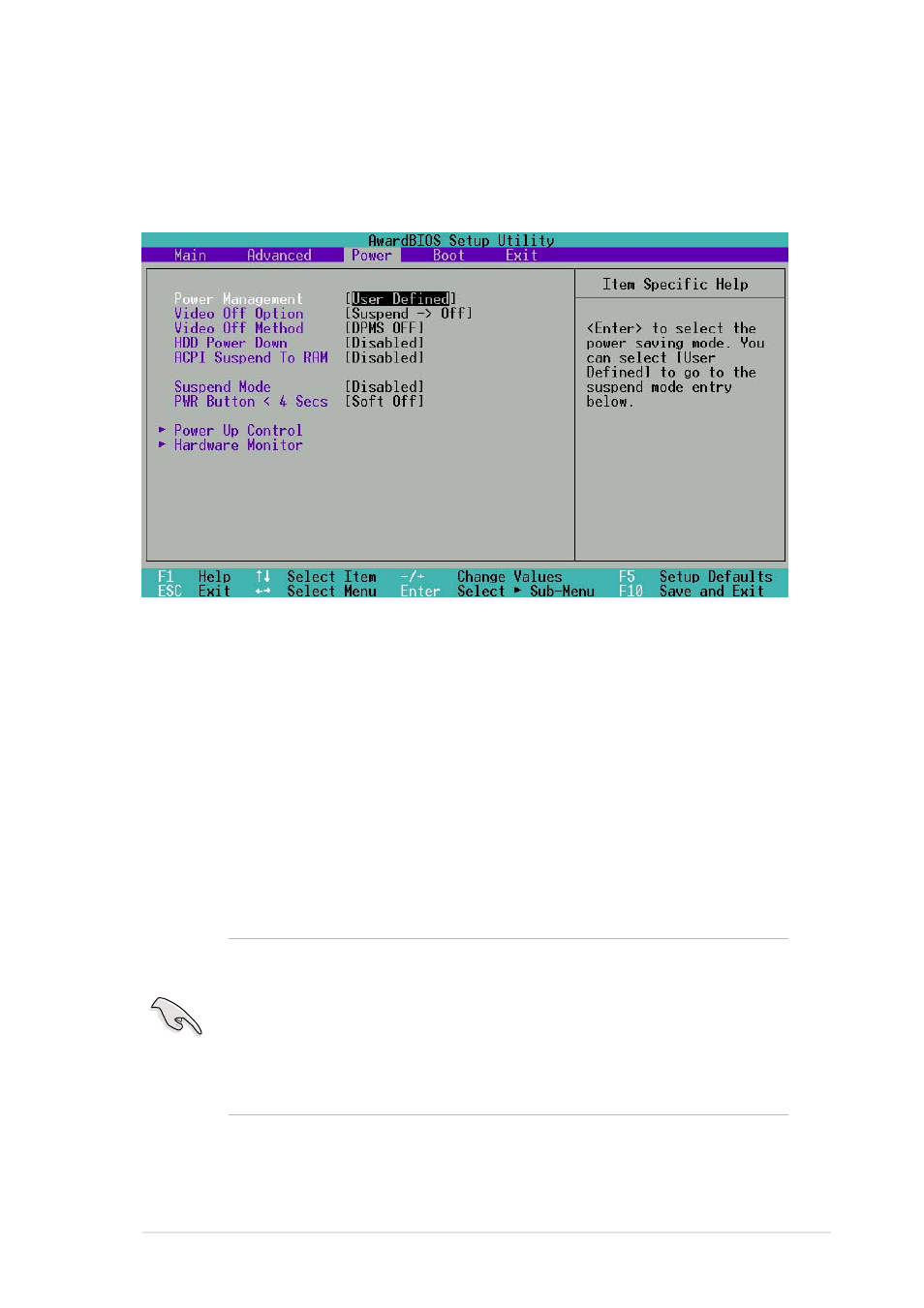 5 power menu | Asus A7S333 User Manual | Page 83 / 126