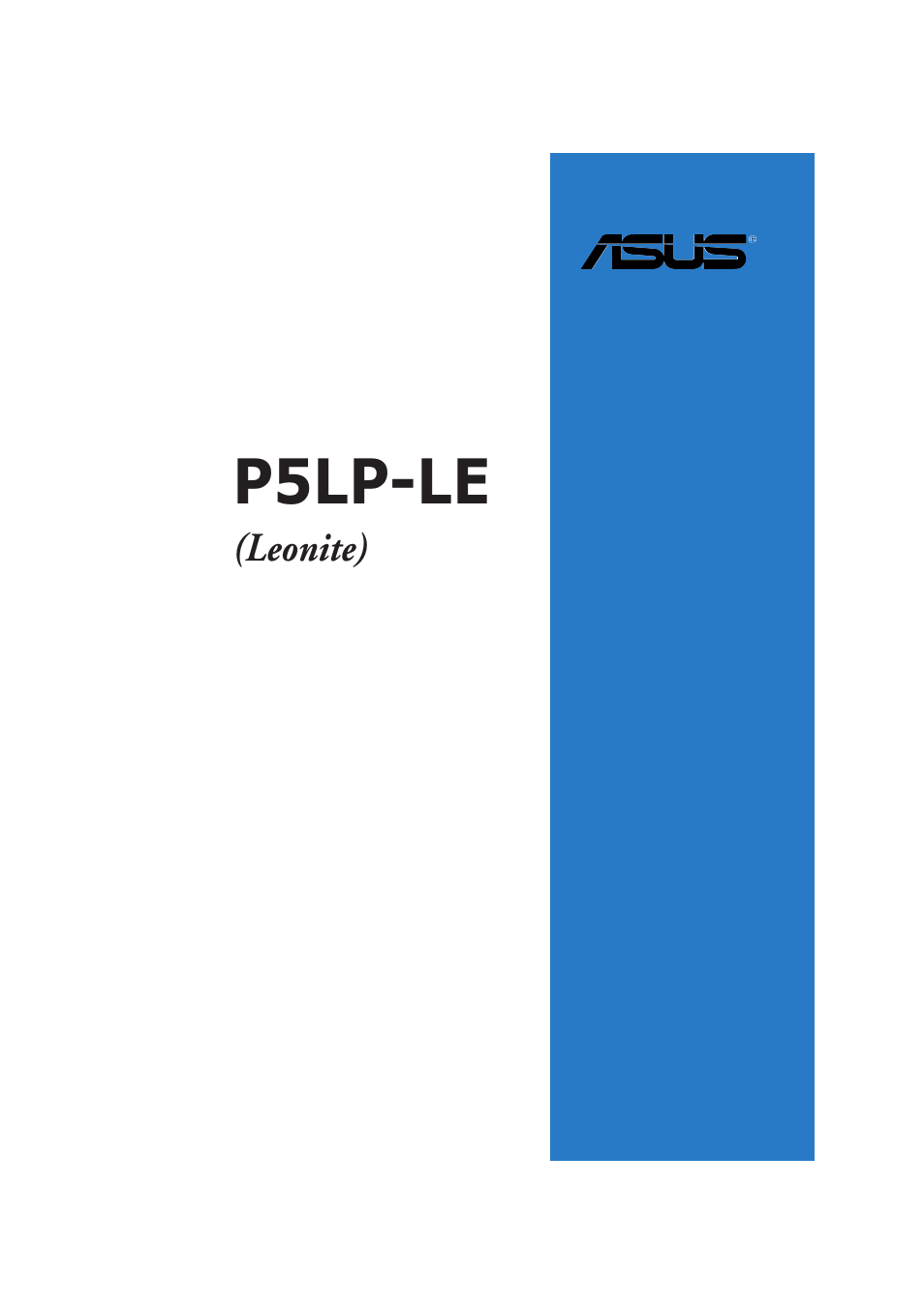 Asus Leonite P5LP-LE User Manual | 26 pages