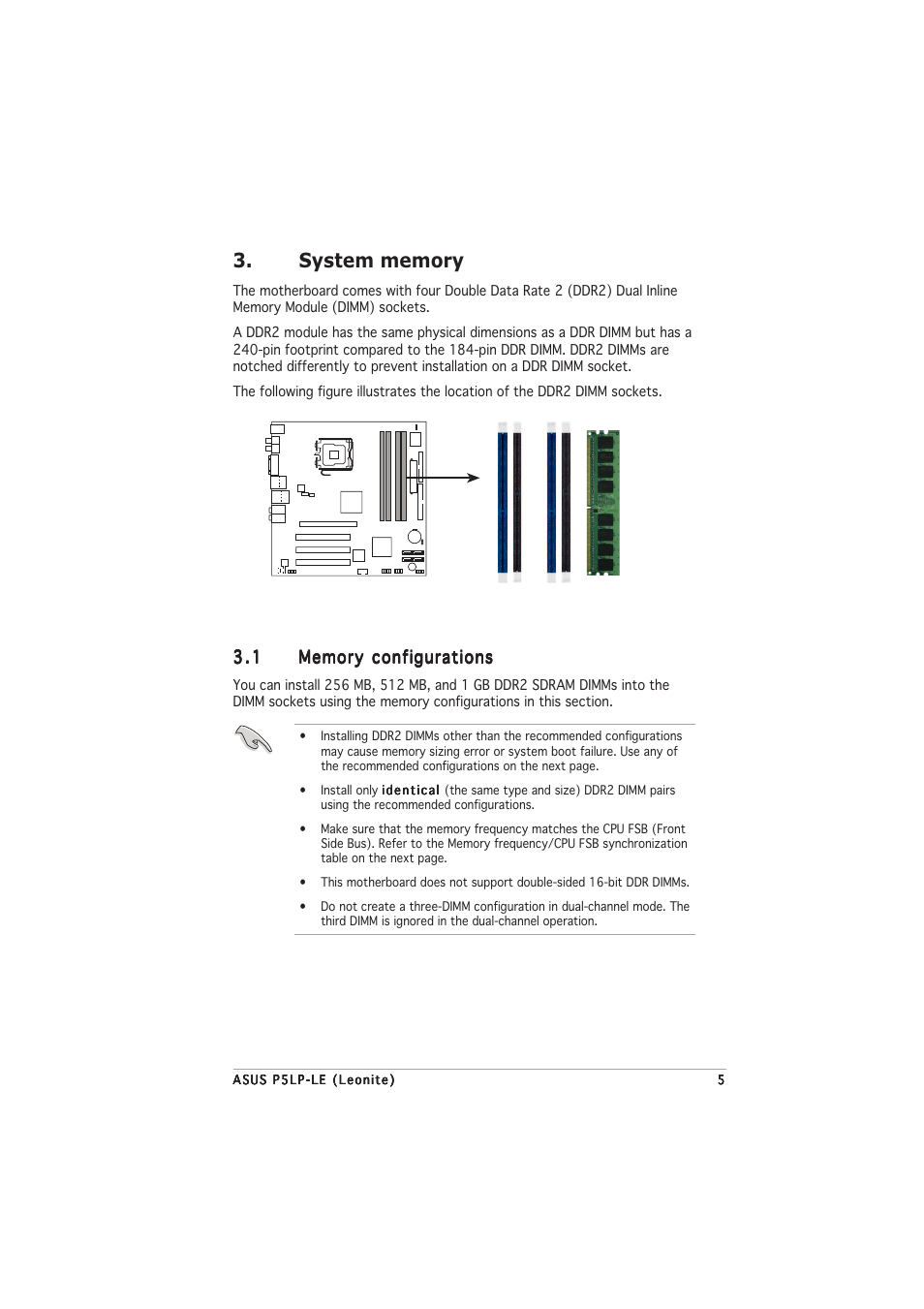 Asus Leonite P5LP-LE User Manual | Page 9 / 26