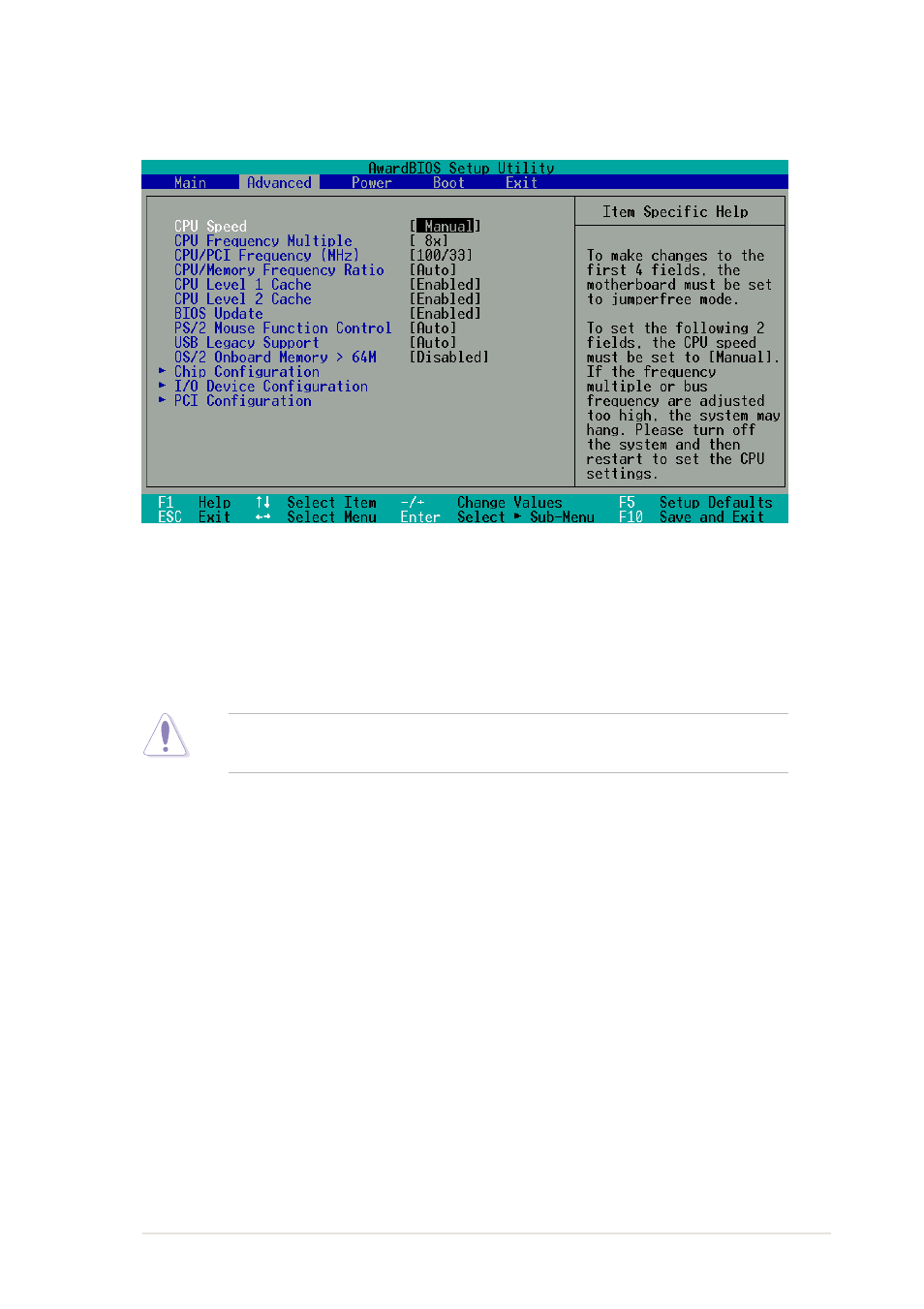 4 advanced menu | Asus Motherboard P4S333-VM User Manual | Page 71 / 112