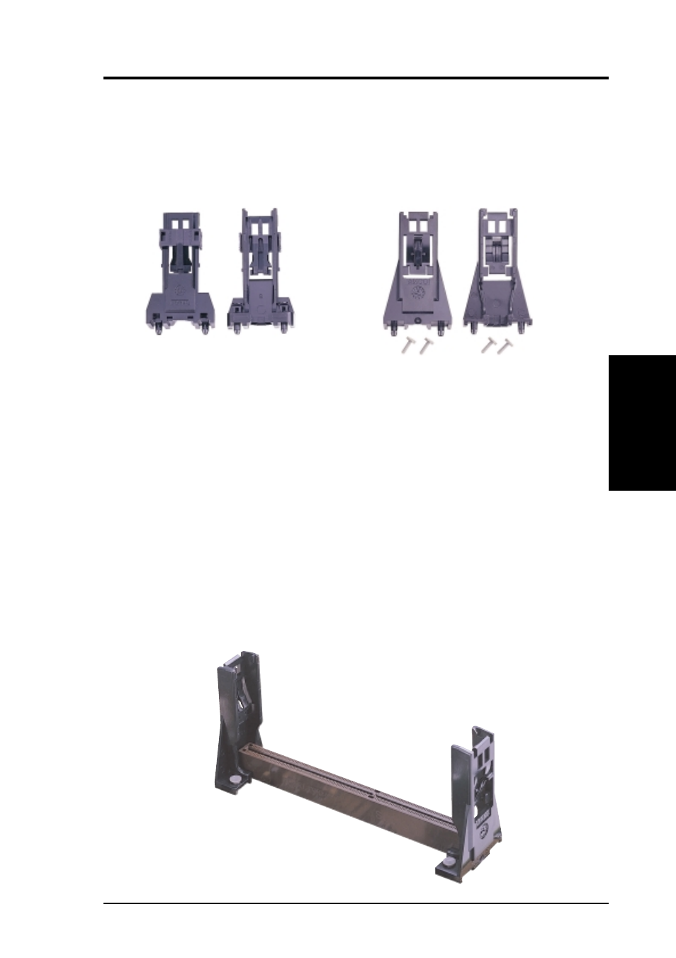 Hardware setup, 3 installing the universal retention mechanism | Asus P3V133 User Manual | Page 25 / 96