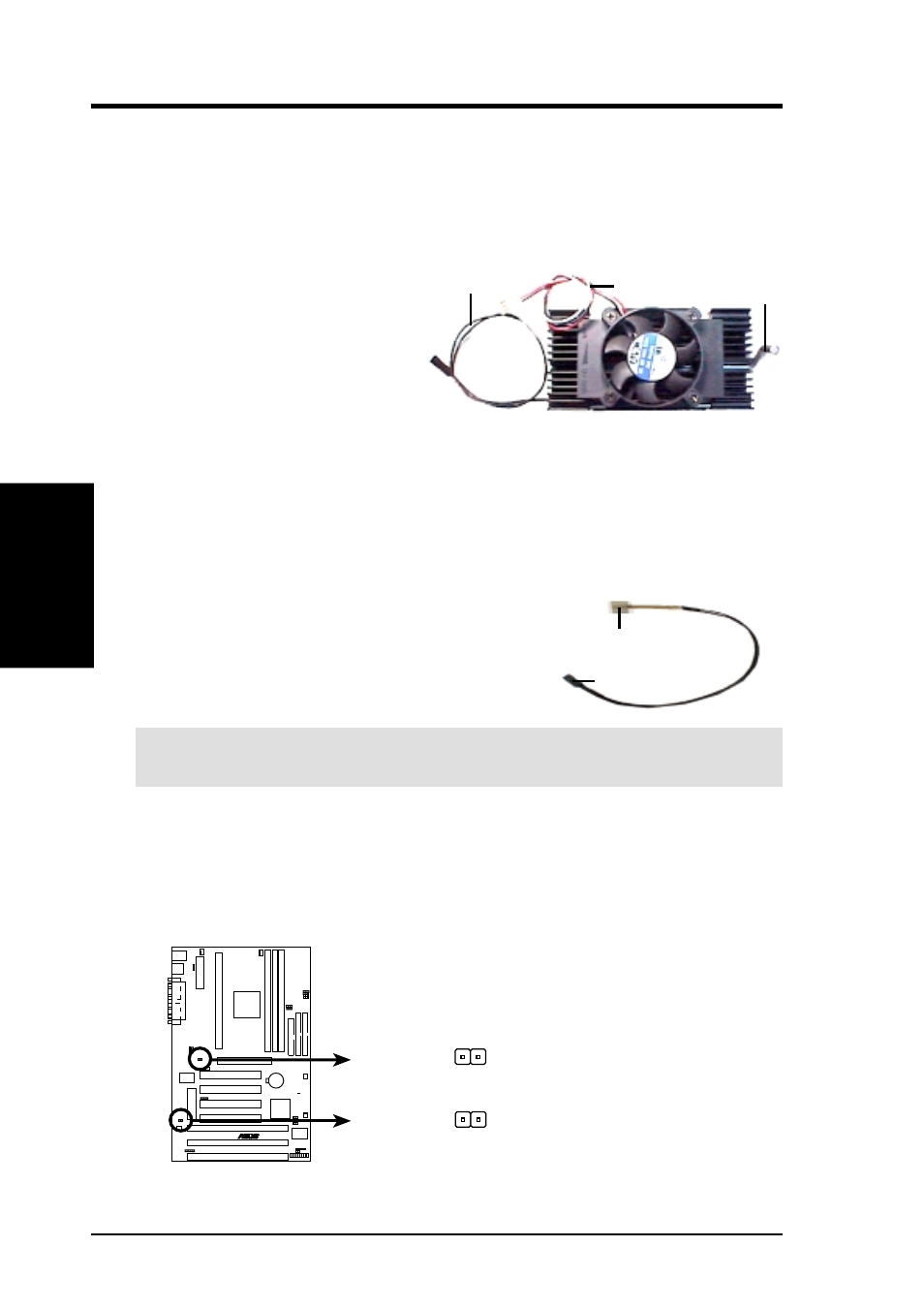 Hardware setup, 7 asus smart thermal solutions, Asus s-p2fan | Asus p2t-cable | Asus P3V133 User Manual | Page 28 / 96