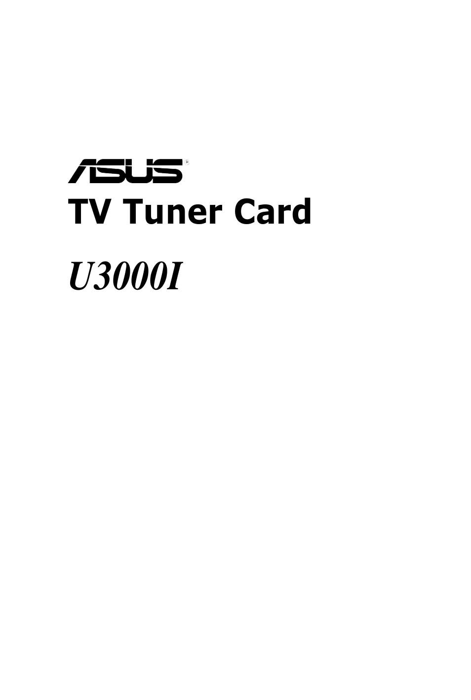 Asus U3000I User Manual | 18 pages