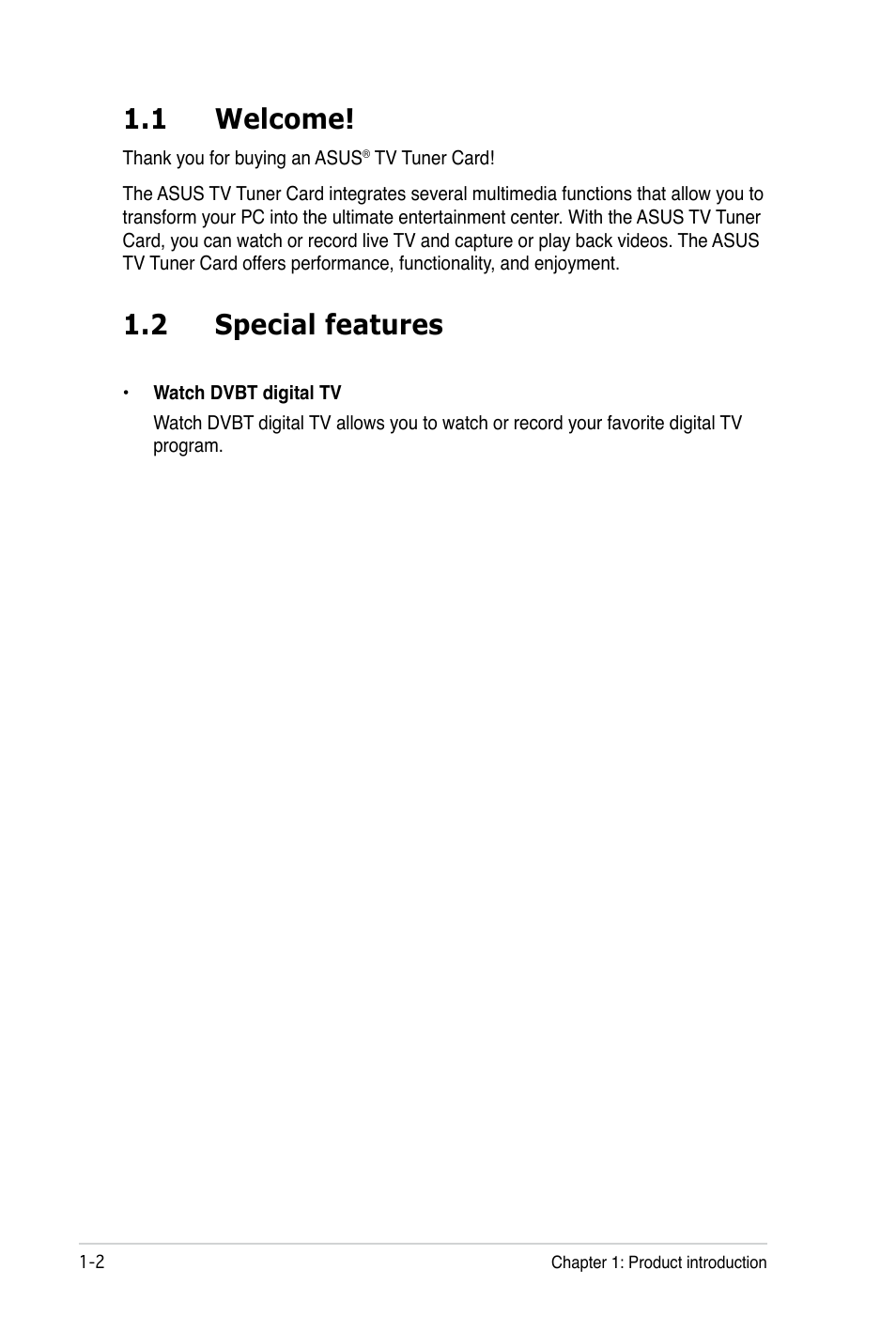 1 welcome, 2 special features | Asus U3000I User Manual | Page 10 / 18