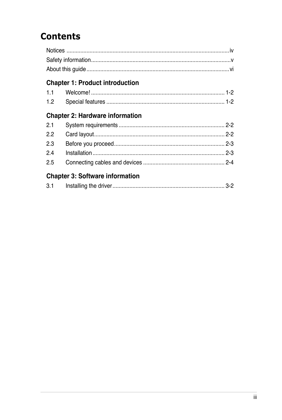 Asus U3000I User Manual | Page 3 / 18