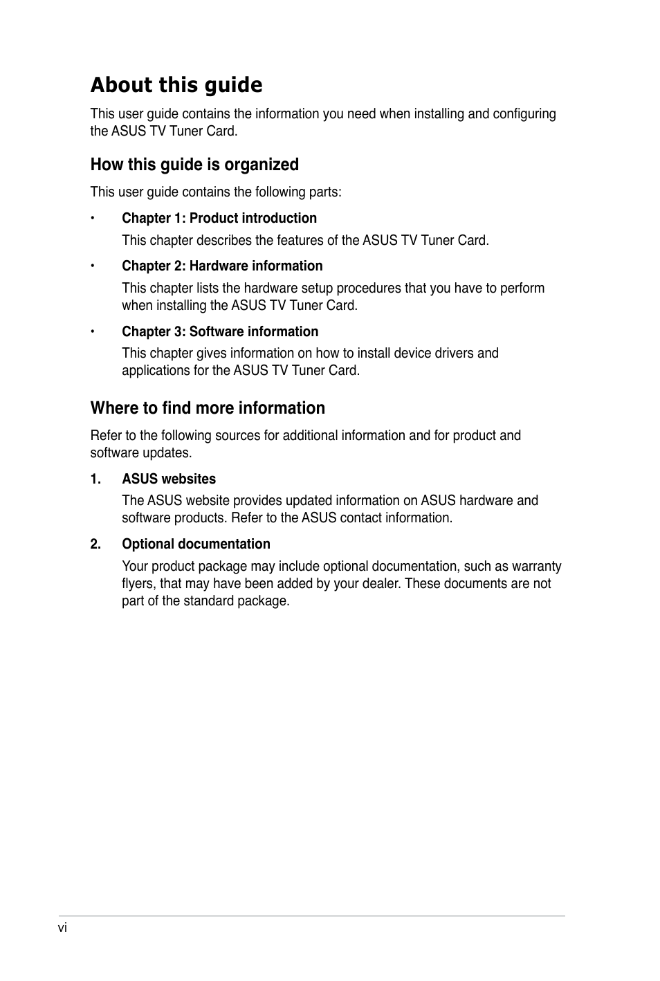 About this guide, How this guide is organized, Where to find more information | Asus U3000I User Manual | Page 6 / 18