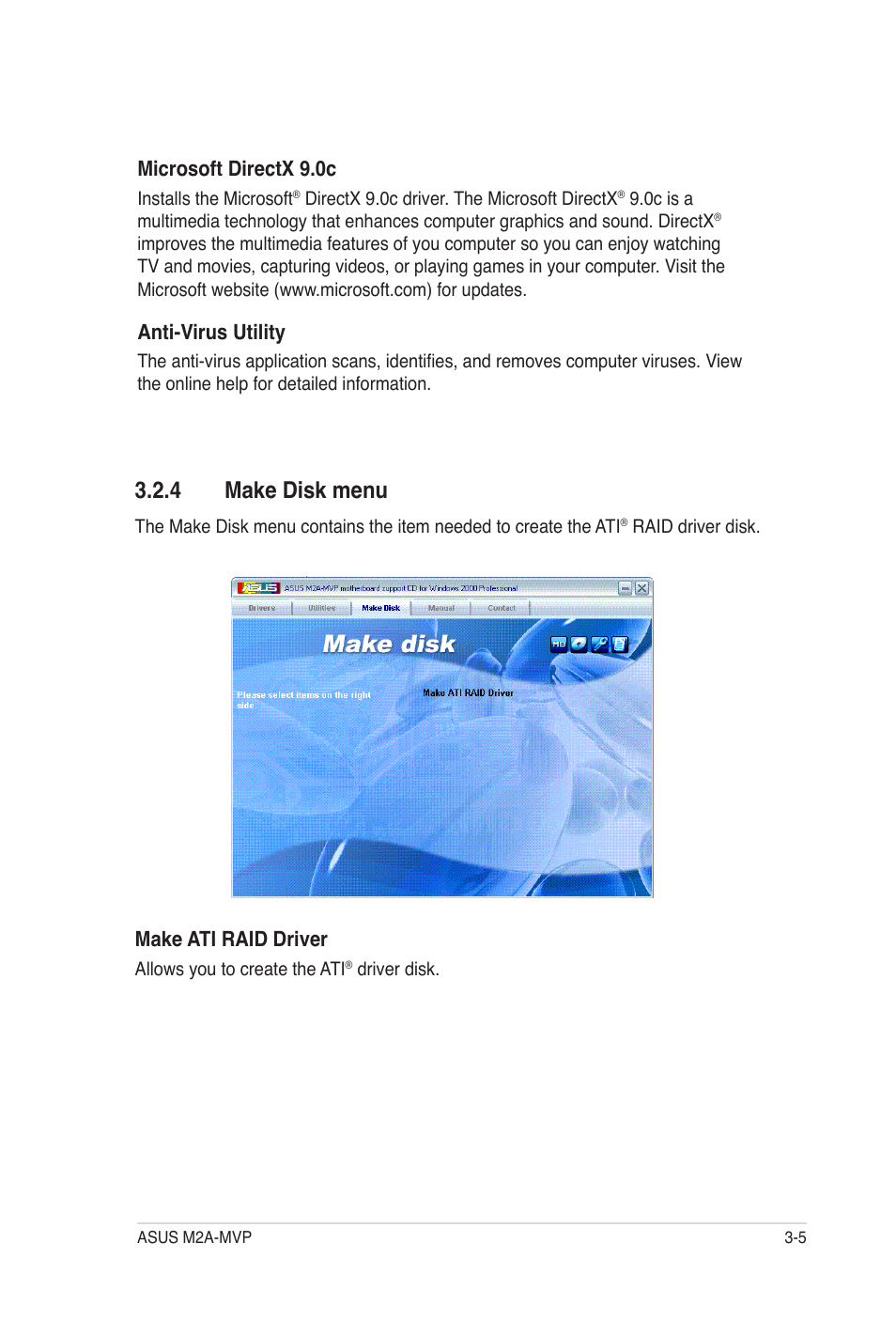 4 make disk menu | Asus M2A-MVP User Manual | Page 103 / 106