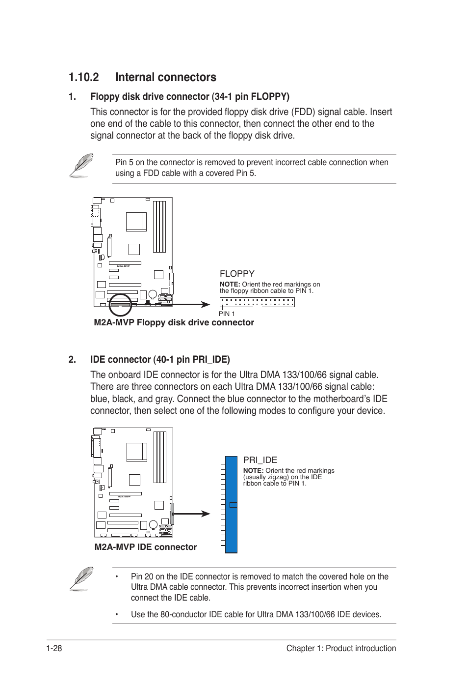 2 internal connectors | Asus M2A-MVP User Manual | Page 40 / 106