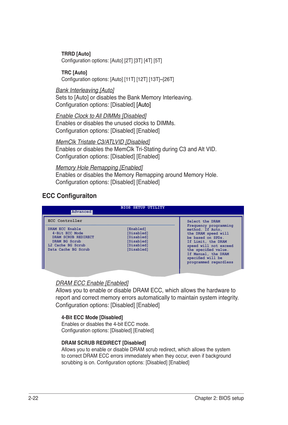 Ecc configuraiton | Asus M2A-MVP User Manual | Page 70 / 106