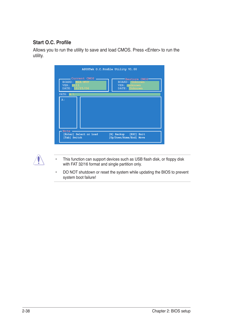 Start o.c. profile | Asus M2A-MVP User Manual | Page 86 / 106