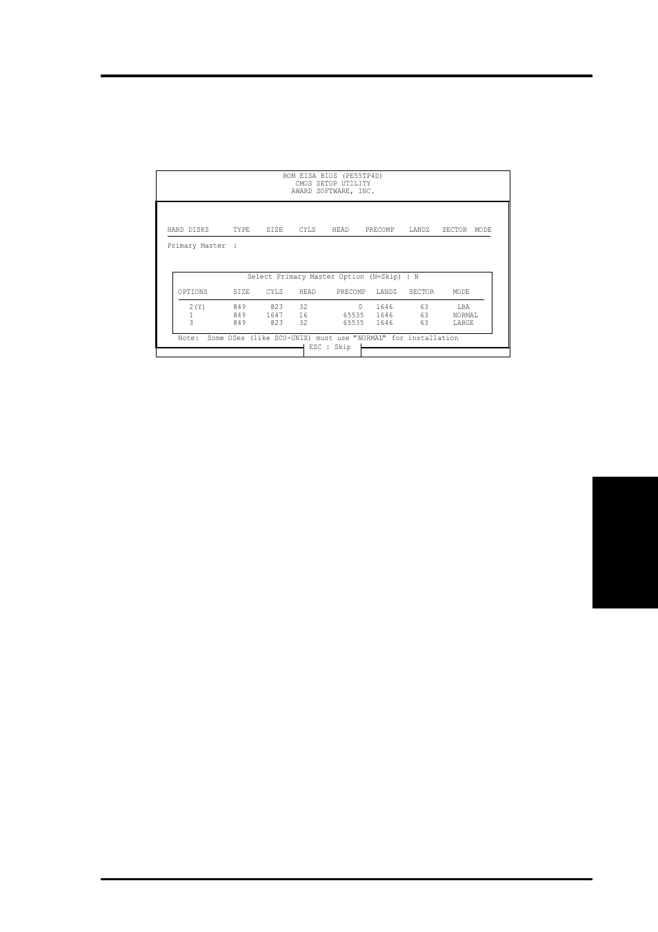 Iv. bios software, Ide hdd auto detection, Iv . bios (hard drive detect) | Asus P/E-P55T2P4D User Manual | Page 50 / 63