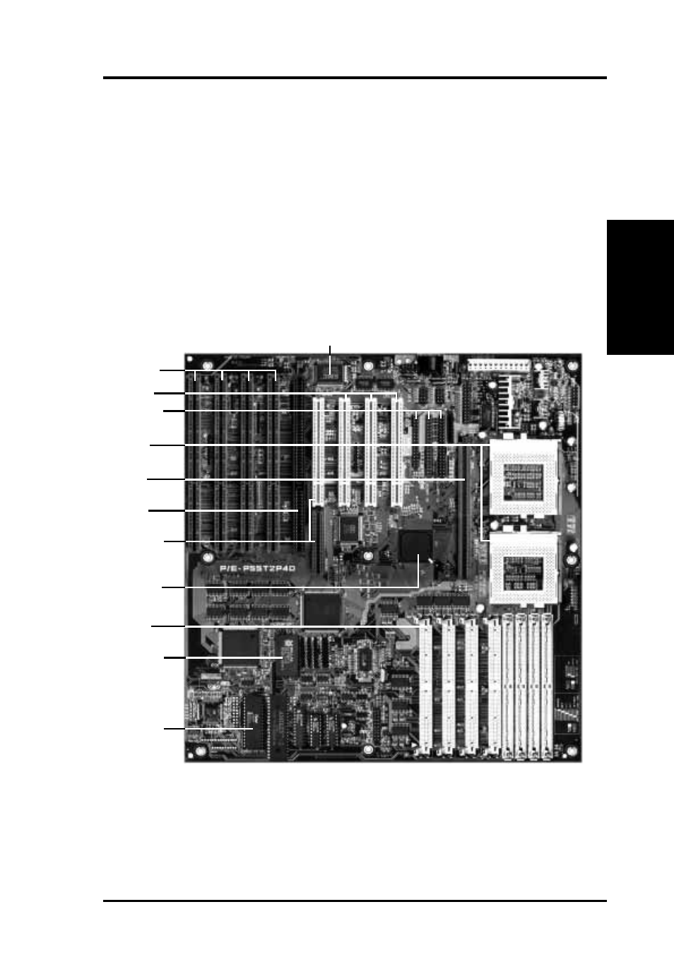 Ii. features, Parts of the motherboard | Asus P/E-P55T2P4D User Manual | Page 9 / 63