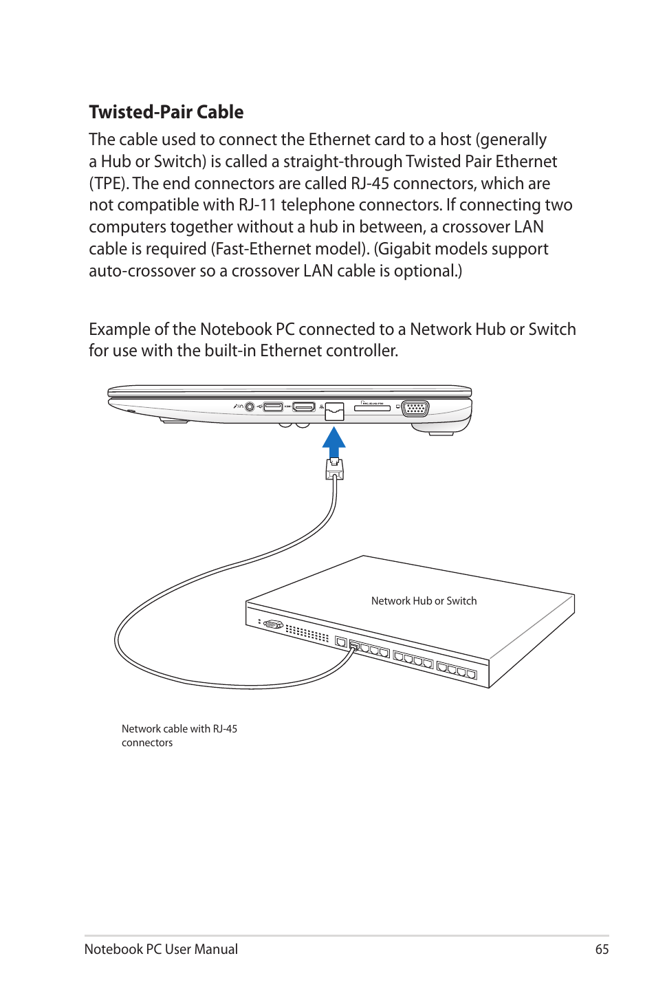 Twisted-pair cable | Asus E7169 User Manual | Page 65 / 122