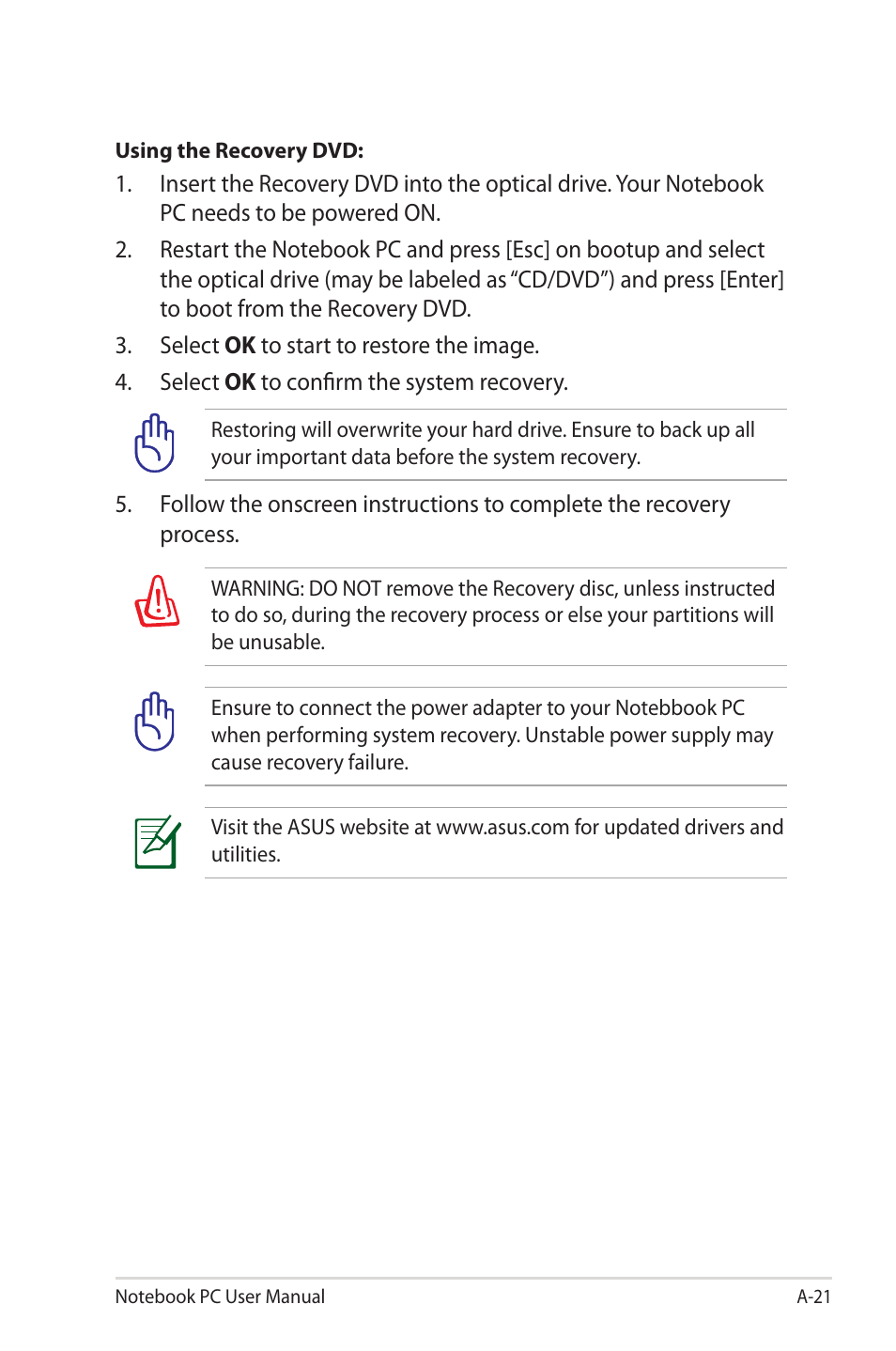 Asus E7169 User Manual | Page 93 / 122