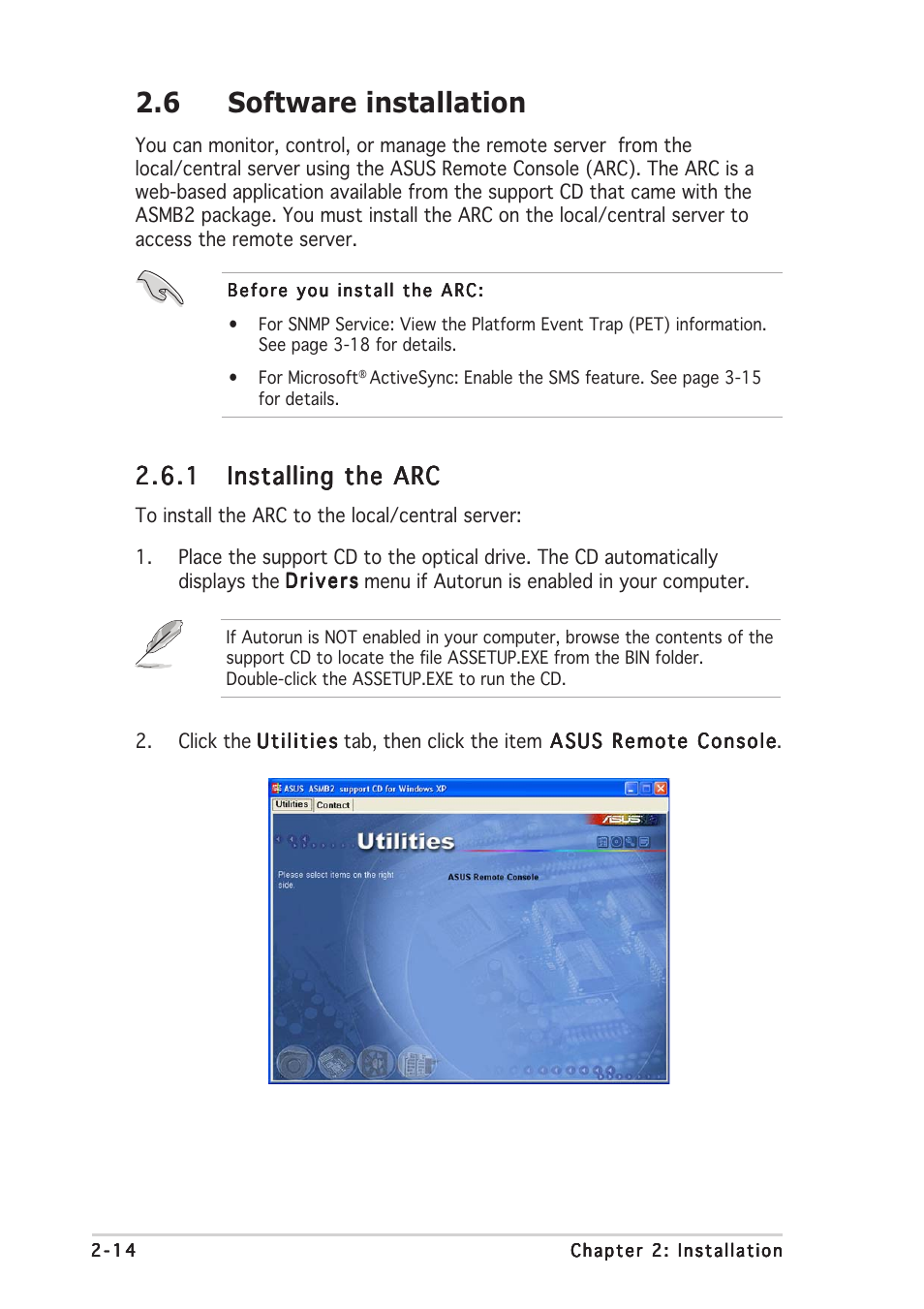 6 software installation | Asus ASMB2 User Manual | Page 28 / 62