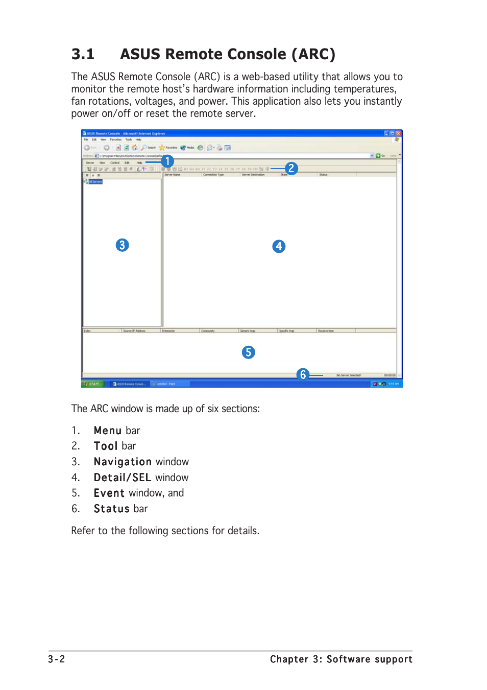 1 asus remote console (arc) | Asus ASMB2 User Manual | Page 32 / 62