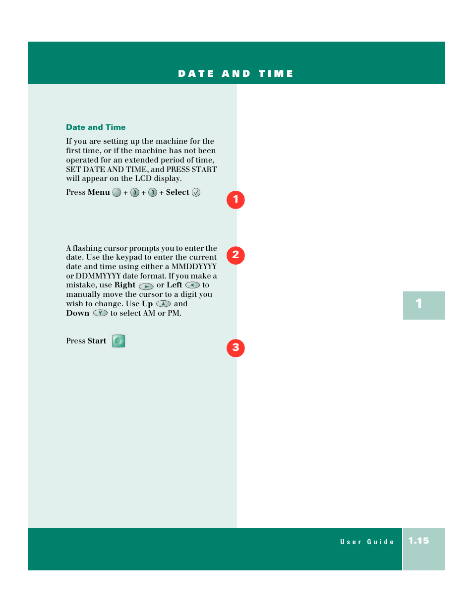 Date and time | Xerox WorkCentre XK50cx-9578 User Manual | Page 23 / 90