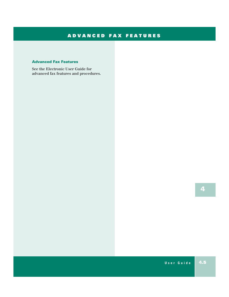 Advanced fax features | Xerox WorkCentre XK50cx-9578 User Manual | Page 59 / 90