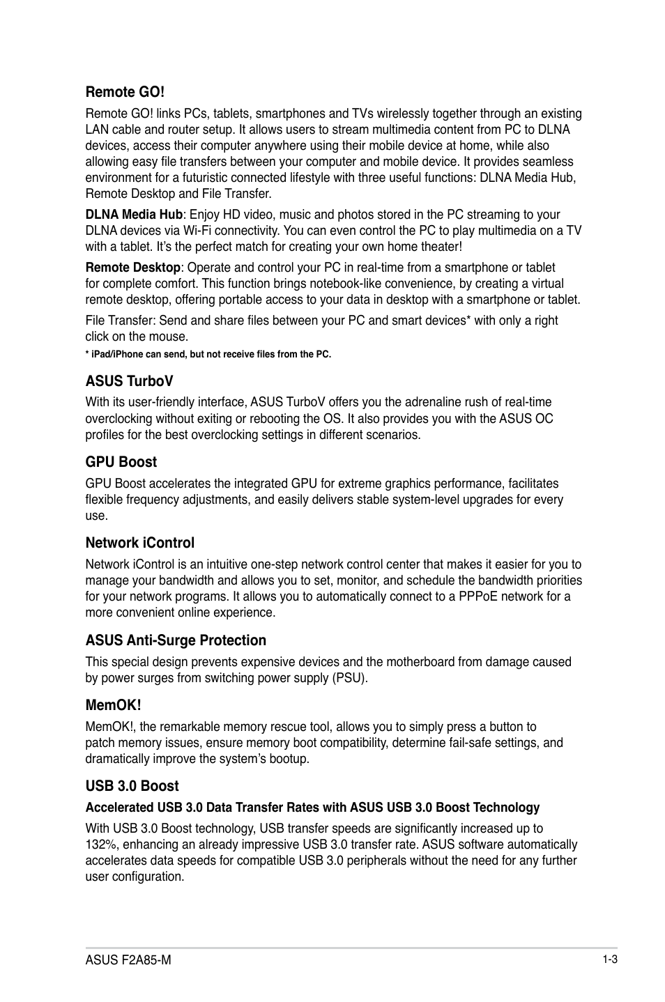 Asus Motherboard F2A85-M User Manual | Page 15 / 86