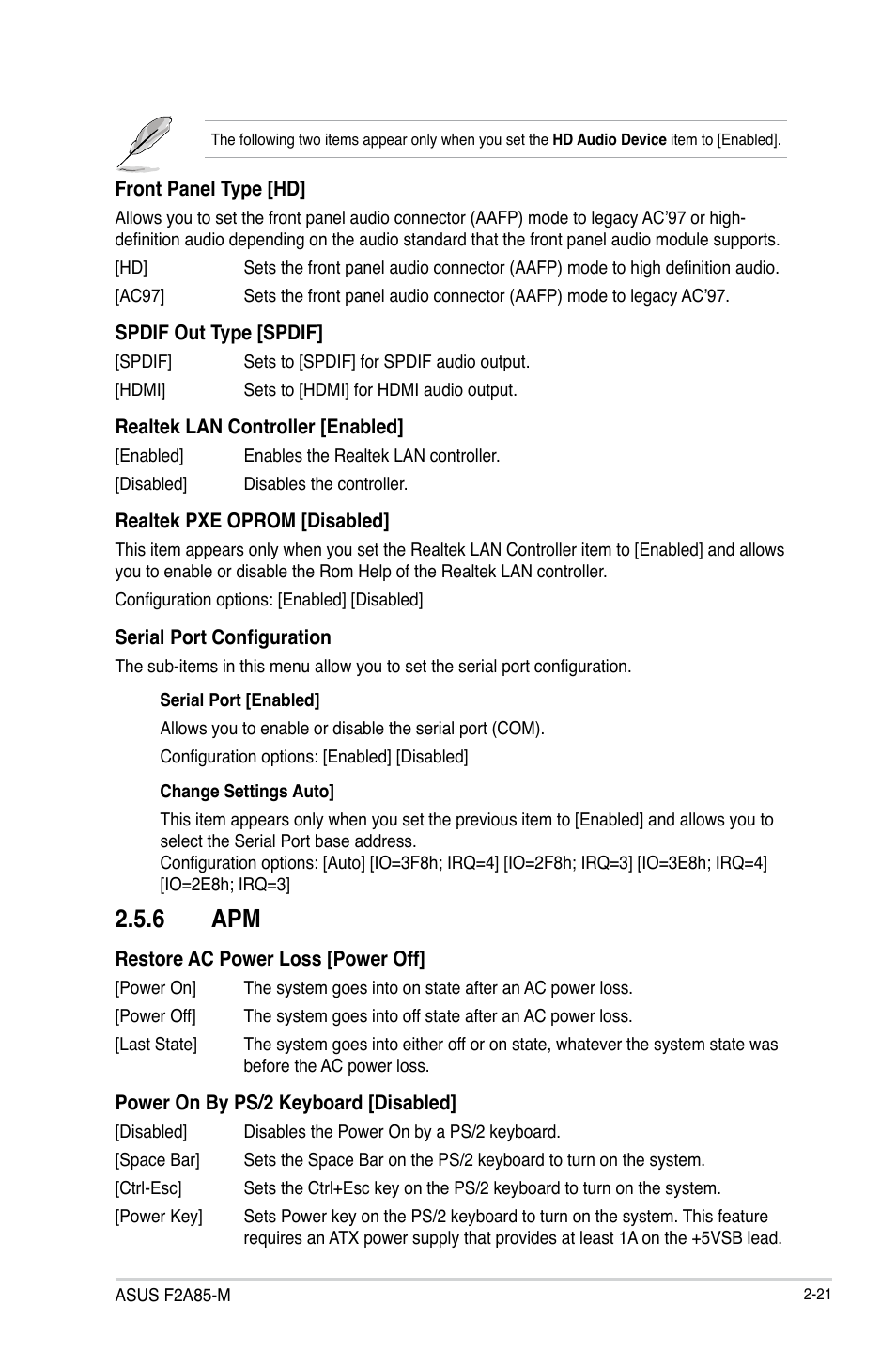 6 apm, Apm -21 | Asus Motherboard F2A85-M User Manual | Page 69 / 86