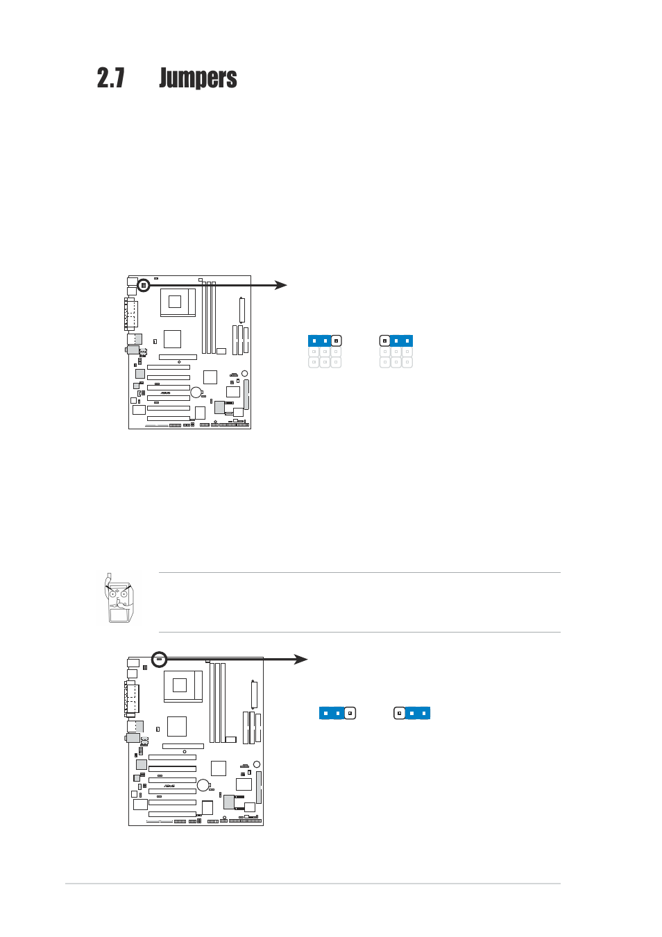 7 jumpers, 14 chapter 2: hardware information, Through the bios setup | Asus Motherboard A7V8X User Manual | Page 40 / 142