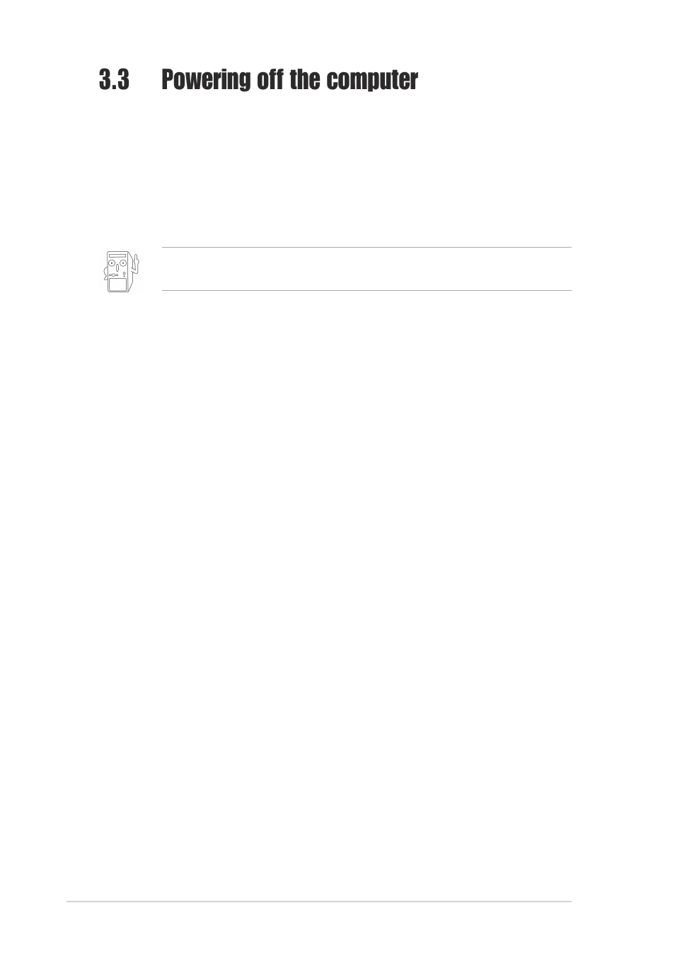 3 powering off the computer | Asus Motherboard A7V8X User Manual | Page 60 / 142